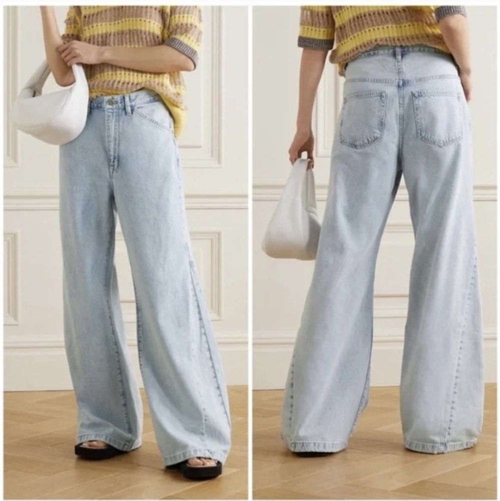 Frame Denim Light Blue Wide Leg Jeans
